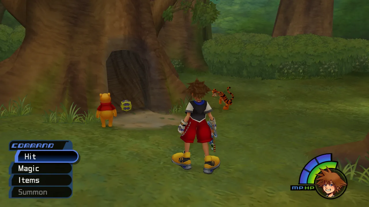 100 Acre Wood Bouncing Spot Fall Through Top of Tree Next to Pooh